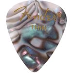 FENDER - THIN CELLULOID PICKS - ABALONE - 12 PICKS PACK